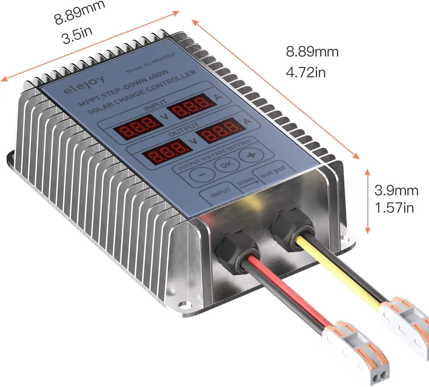 25 Amp 400W MPPT Step-Down Solar Charge Controller 99% Adjustable Output Lithium LiFePO4 Lead-Acid Gel Sealed Flooded Battery