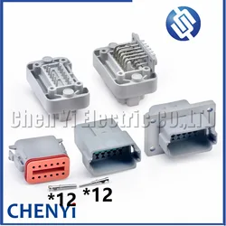1 ensemble Deutsch DT 12 Pin connecteur DT06-12S/DT04-12P Mâle Femelle Auto Étanche Connecteur Automobile Scellé Prise