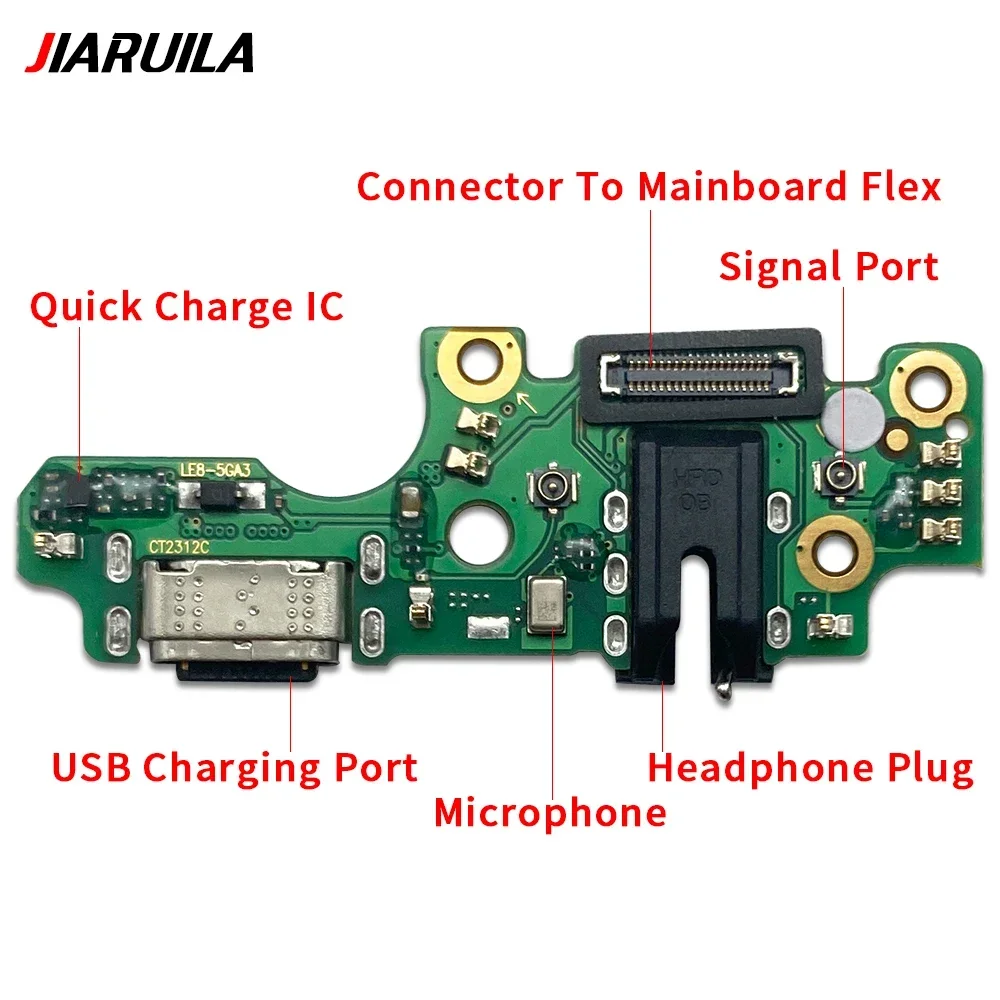 USB Charging Port Board Flex Cable Connector Parts For Infinix Camon 18T 20 Pro Ck6n Ck7N Pop 7 BF6 Pova 3 5G Microphone Module