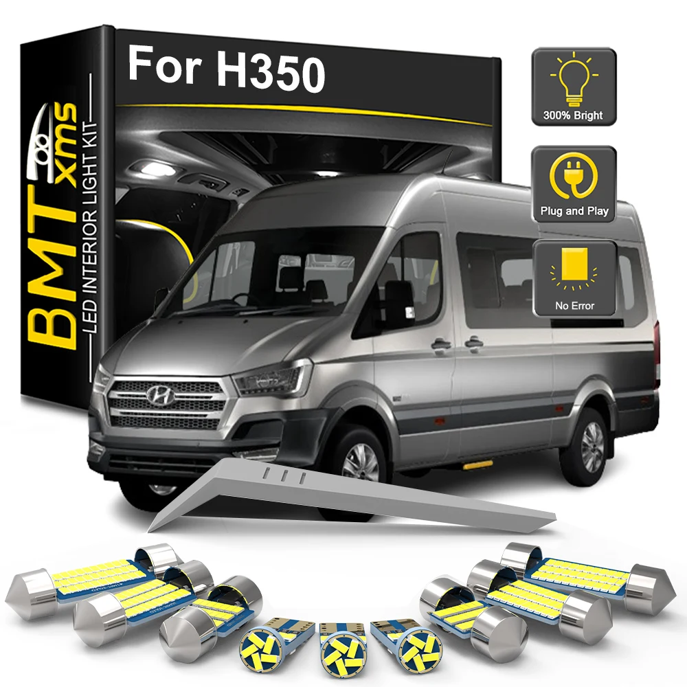 BMTxms 6Pcs For Hyundai H350 2015 2016 2017 2018 2019 2020 2021 Car LED Interior Light Bulb Kit Reading Dome Trunk Indoor Lamp