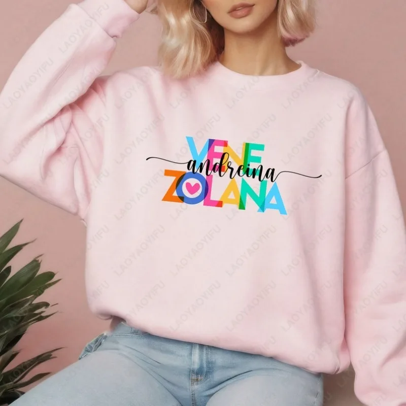 Venezuela Gift for Men Women Girl Christmas Sweatshirt Simple Style Comfortable Loungewear Pullover Hipster Casual Warm Hoodie