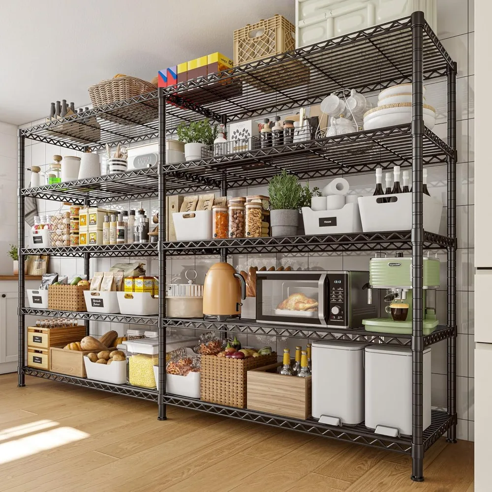 

72.8" W Storage Shelves Load 1600LBS, 5 Tier Metal Shelving Unit Wire Shelving for Storage Rack Heavy Duty Metal, Customized