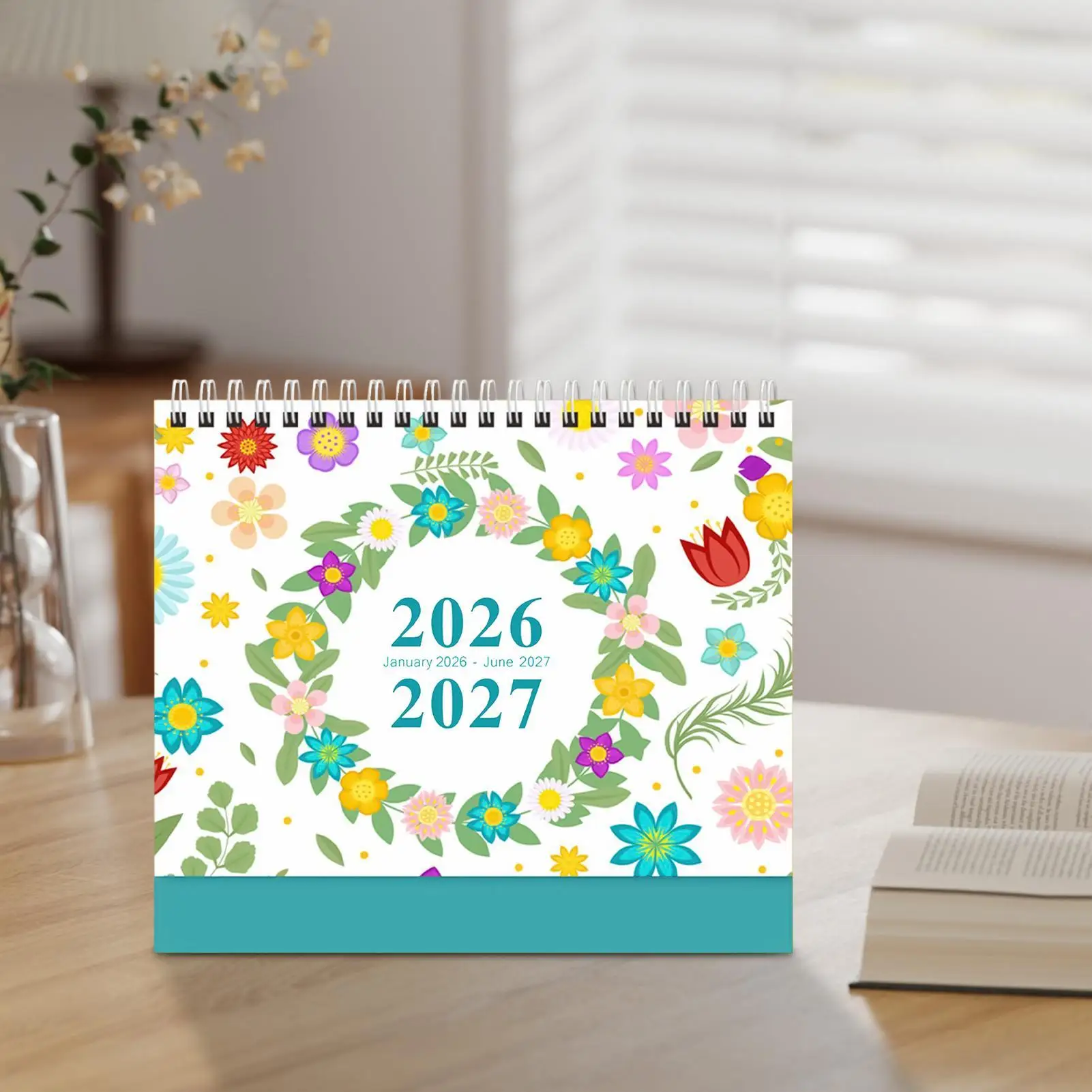 

Настольный календарь на 2026-2027, ежемесячный ежедневный еженедельник, эстетический настольный календарь на 2026-2027, планирование повестки дня встреч, дома