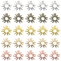 10pcs 5 Color Hollow Sun Charms Alloy Metal Celestial Pendants For DIY Necklace Earrings Bracelet Jewelry Making Craft Supplies