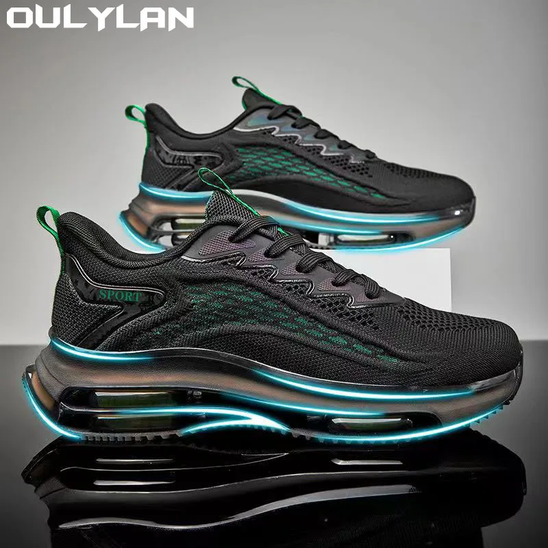 Oulylan Lightweight Men Sneakers Anti-slip Outdoor Male Sneakers Soft Sports Shoes Walking Tenis Breathable Men Running Shoes