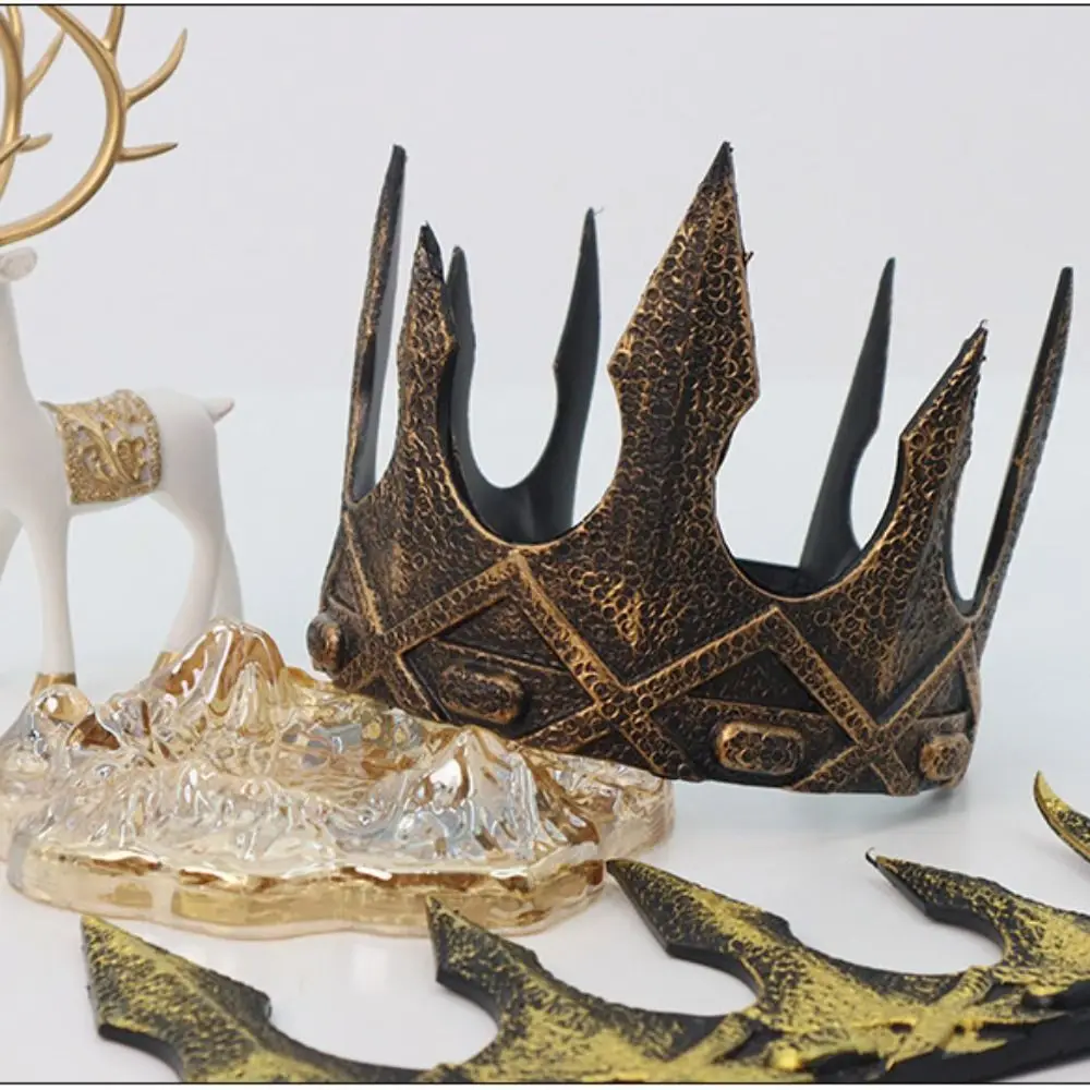 Retro bar mitzvah coroa rei coroa argola de cabelo estilo coreano plutônio príncipe coroas acessórios para o cabelo bandana redonda tiaras ornamentos de cabelo