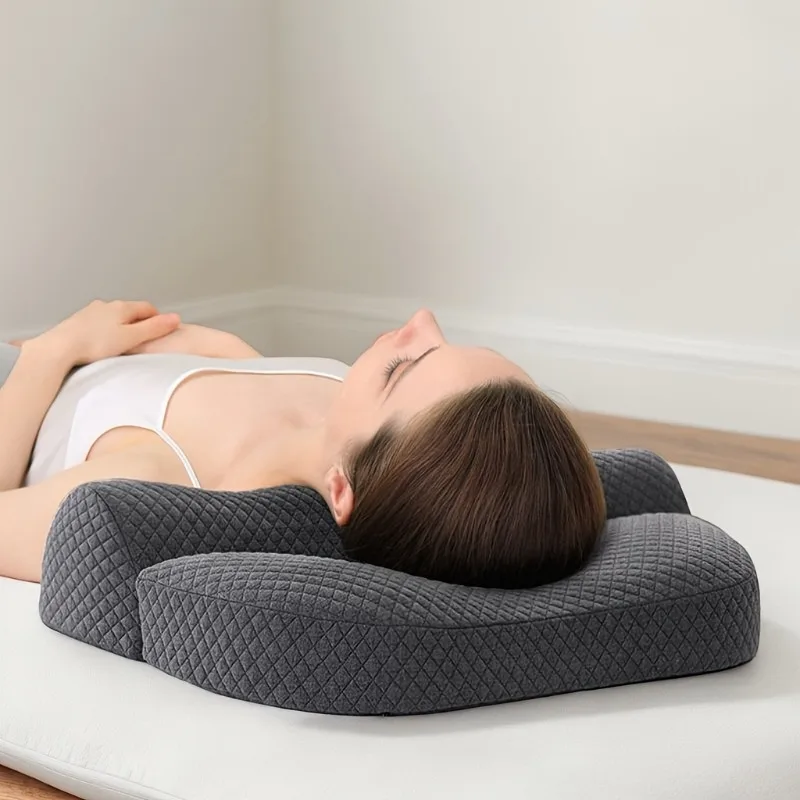 1pcs Slow Rebound Memory Foam Pillow Ergonomic Cervical Pillow for Sleep Support Neck Pain Relief Pillow for Home  Bedroom Use