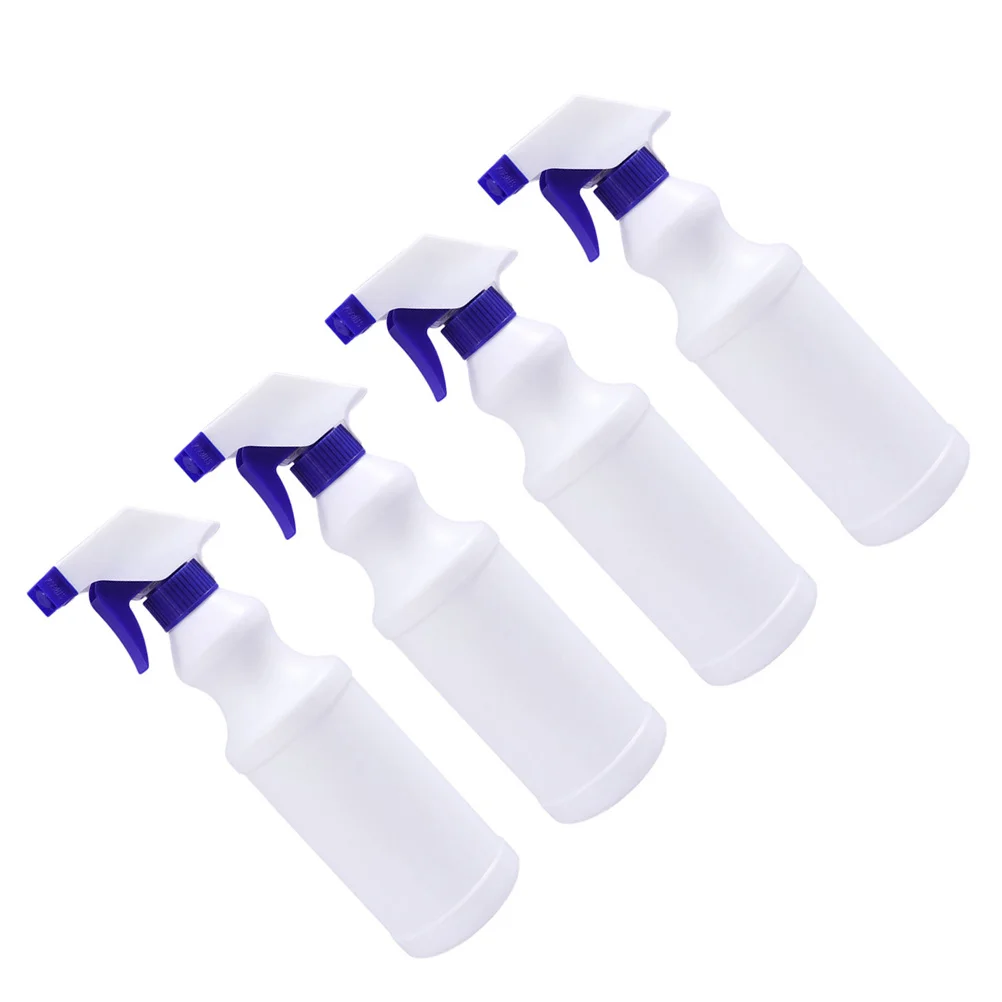 

4Pcs Plastic Spray Bottles Thick Leak Proof Nozzle Mist Stream Adjustable Trigger for Cleaning Gardening Lab Use Empty Pump