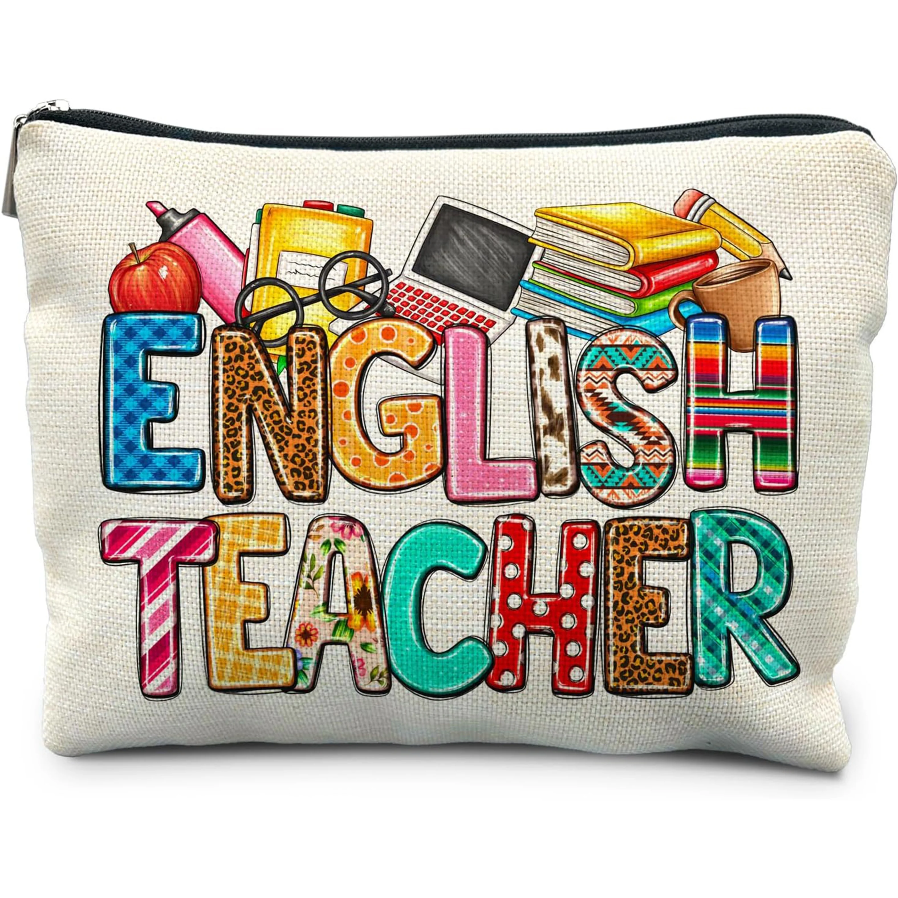English Teacher Makeup Bag English Teacher Gifts For Women Teacher Appreciation Gifts Gifts For English Teachers Cosmeti