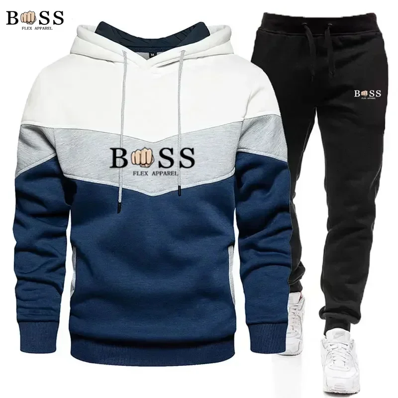 2024 conjunto de moletom com capuz de inverno masculino e feminino moda masculina, calças de marca casual jogging conjunto moletom masculino e wo