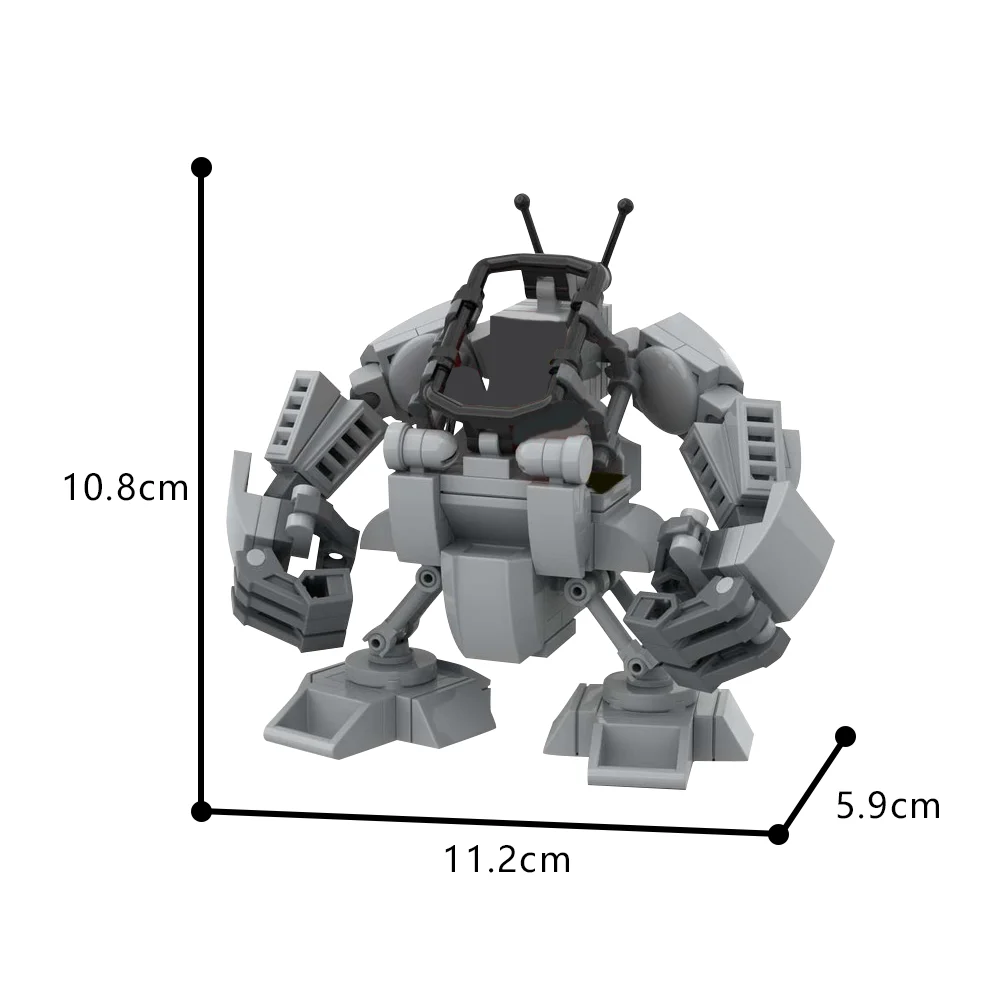 Moc Walkie Robot Bouwstenen Model Creativiteit Gewapende Mecha Robot Diy Bricks Assemblage Educatief Speelgoed Kinderen Verjaardagscadeaus