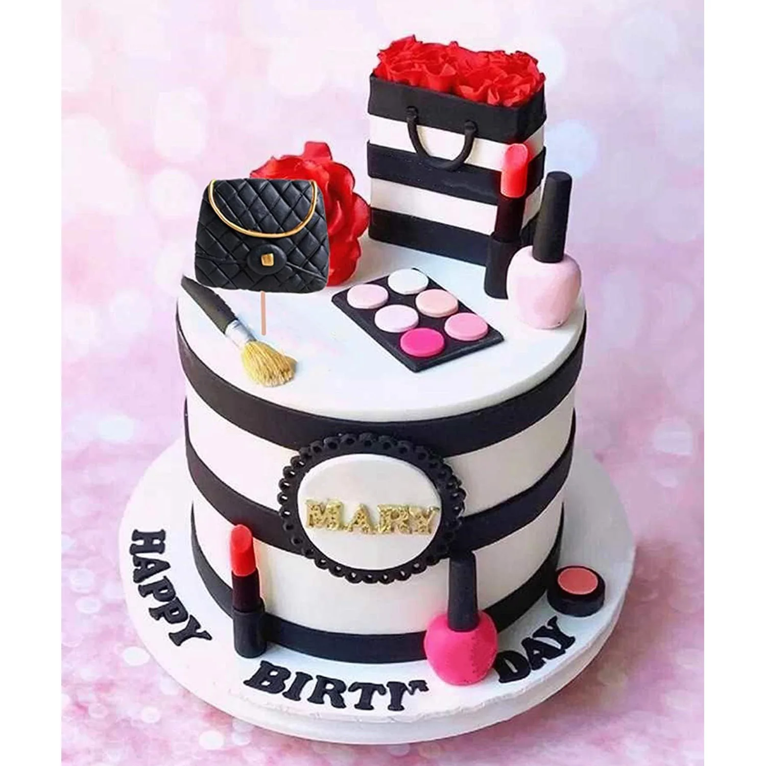 Makeup Cake Decorations Spa Birthday Cake Topper Spa Party Supplies Salon Birthday Decoration