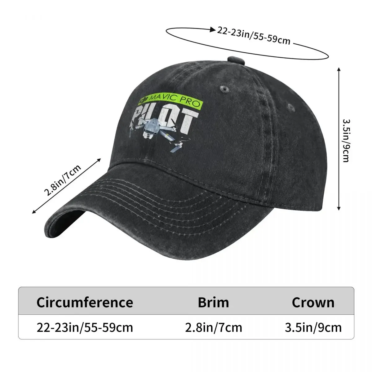 Dji Mavic Drone Pilot Usa Sizecap Fashion Baseball Cap Peaked Cap Men's Hat Women's Cap Luxury Woman Hat
