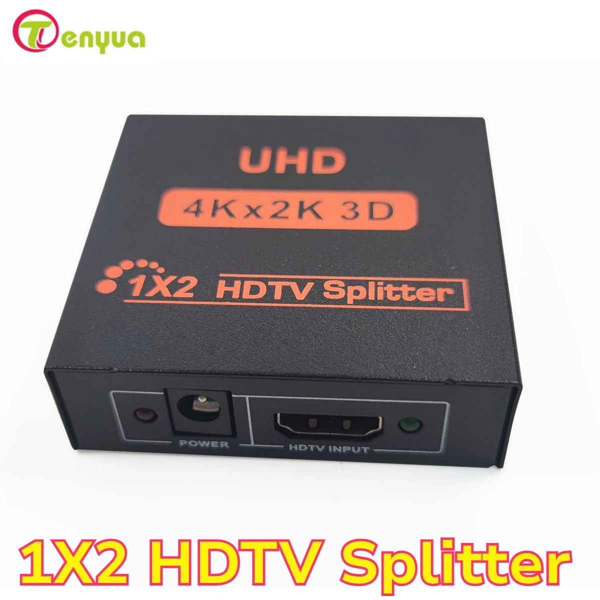 1 x 2 HDTV Splitter Converter 1 In 2 Out HD 1.4 Splitter Amplifier HDCP 4K/1080P Dual Display for HDTV DVD PS3 Xbox