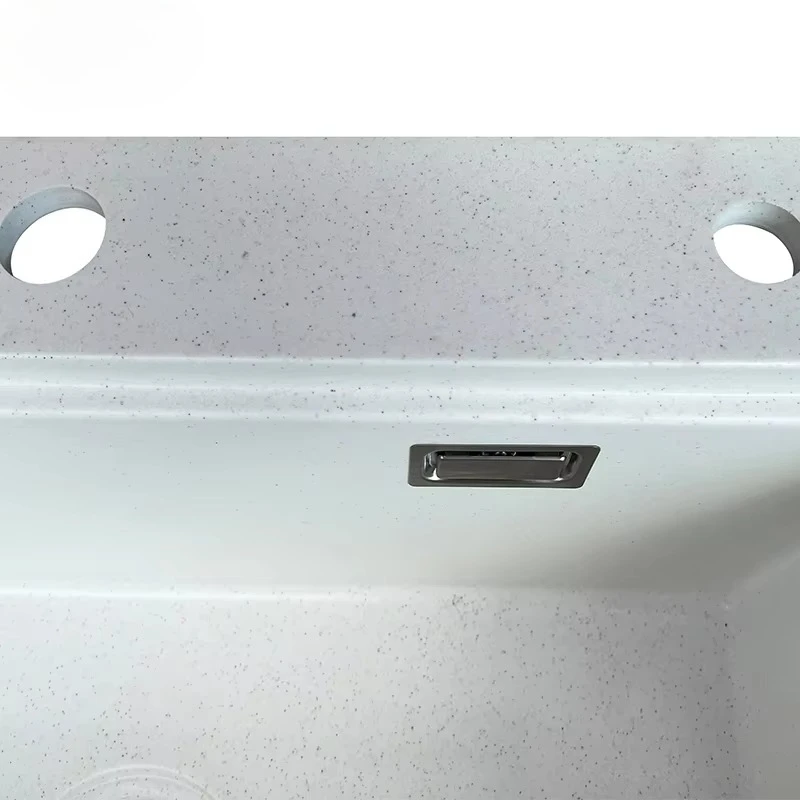 White kitchen cabinet single composite granite quartz stone single bowl kitchen sink