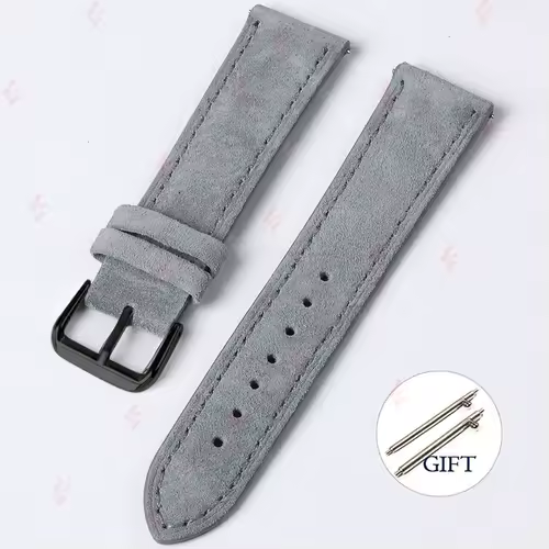18mm 19mm 20mm 22mm Vintage Suede Cowhide Watch Strap Handmade Watch Band Gray Brown Green Quick Release Bracelet for Men Women - Image 20