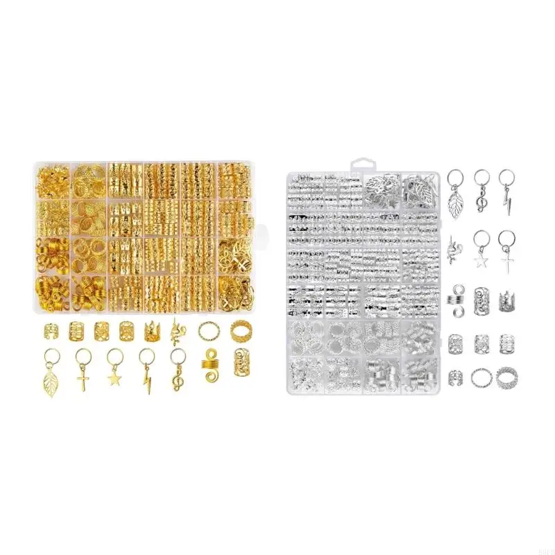 

Pack of 275 Metal Hair Cuffs Clip Hair Rings for Braids Dreadlocks Adjustable Hair Spirals Jewelry for Men Women Teens