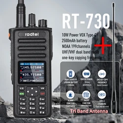 Radtel RT-730 10 W Air Band Amateurfunk Vollband Amateur Ham Walkie Talkie 199CH HT USB-C Batterie NOAA FM AM UHF VHF Satcom