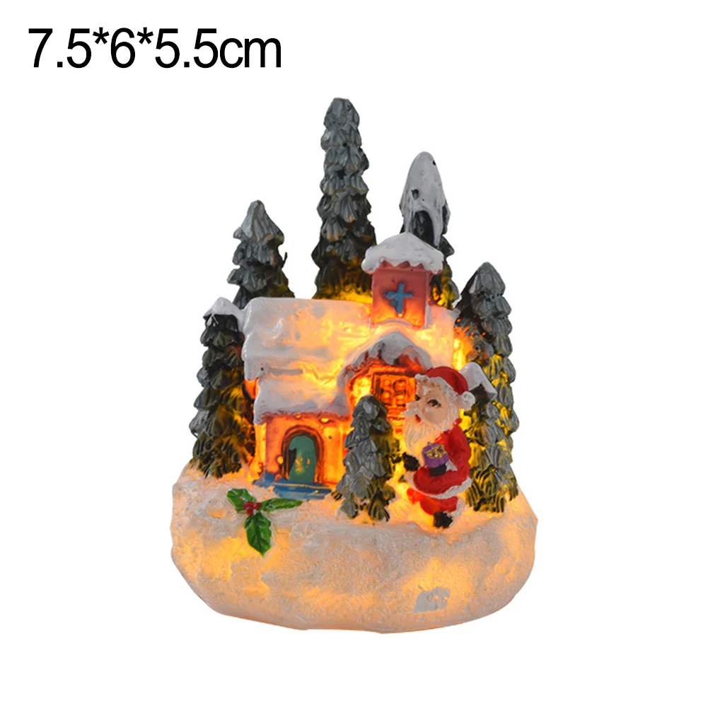 Festive Tabletop Decorations Christmas Ornaments Battery-powered Lights Fading Resistant Entry Table Decorations