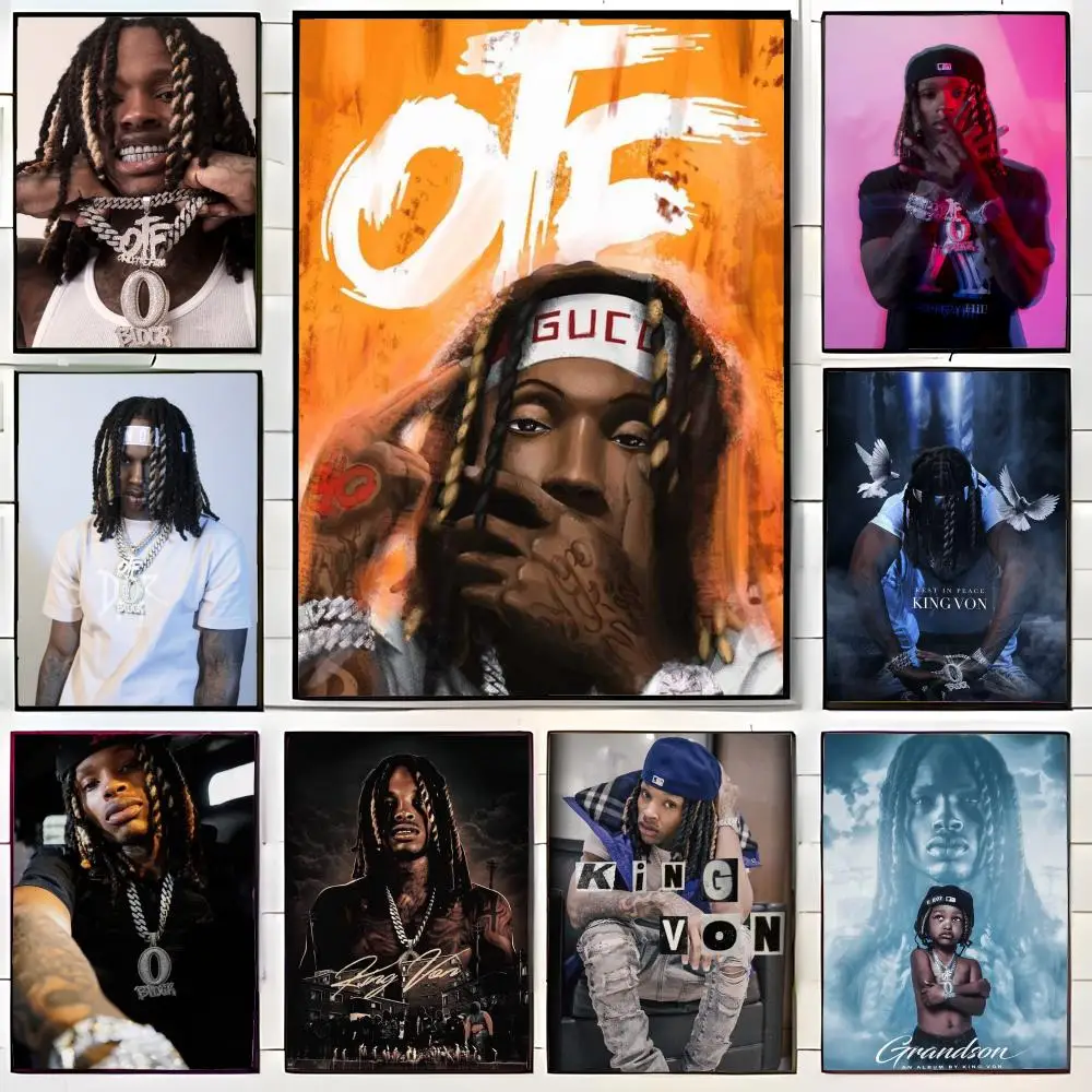 Cool Hip-hop Trendy Rapper V-Von T-King Poster Wall Art Print Poster Decorative Mural Home Decor Gift Unframed