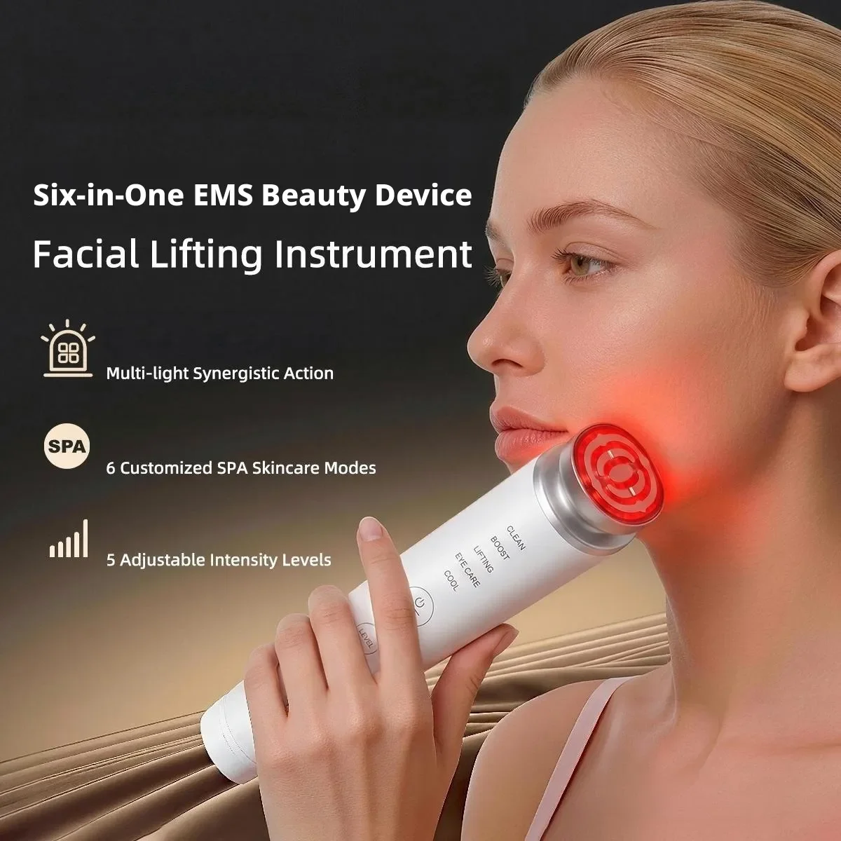 Shinekot Ems Micro Current Beauty Instrument Face Lift Face Introducer Vibration Multi-Function Household Beauty Instrument