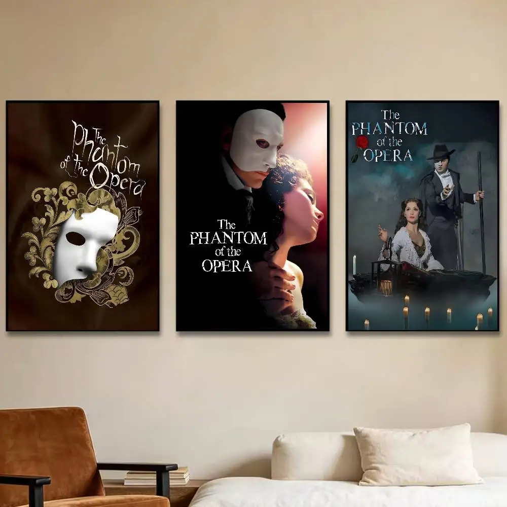 The P-Phantom Of The Opera Poster Room Decor Waterproof Sticky For Home Bar Wall Art Decoration
