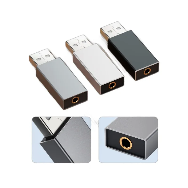 USB external drive free sound card computer laptop desktop to 3.5mm audio interface USB audio converter