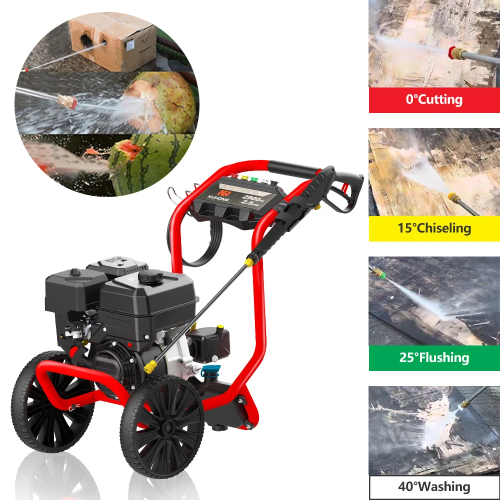 كو هونغ البنزين جهاز تنظيف يعمل بالضغط العالي غسالة الضغط الغاز 2900psi 2800si 190Bar