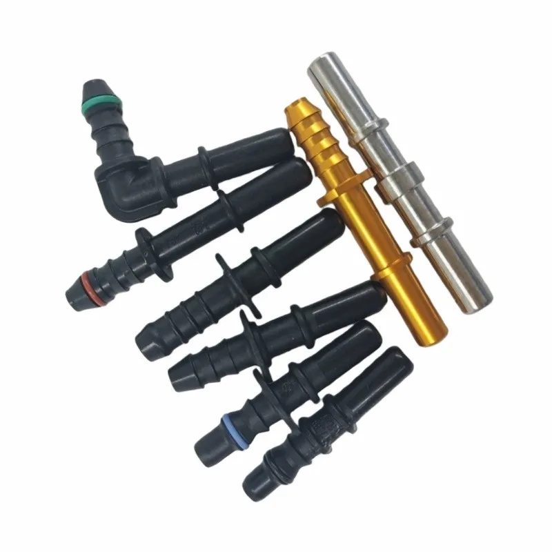 7.89 ID3 ID4 ID5 ID6 ID8 ID10 ID12 original 90° plastic Fuel line quick male connector 180° SAE aluminum joint 10 pcs a lot