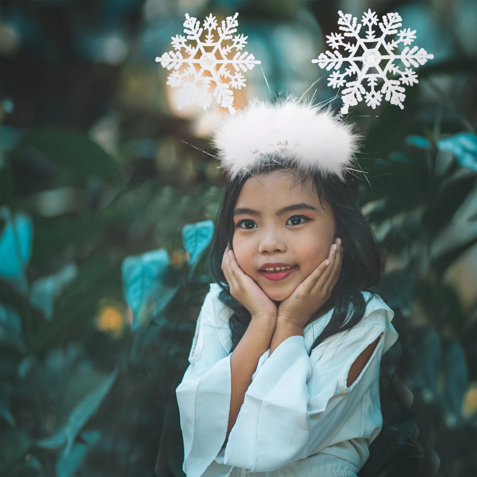 

2pcs Snowflake Hairb s Xmas Headb Party Accessories Kids Adults Stretchy Durable Festive Hoop Decorations Christmas Hairstyle