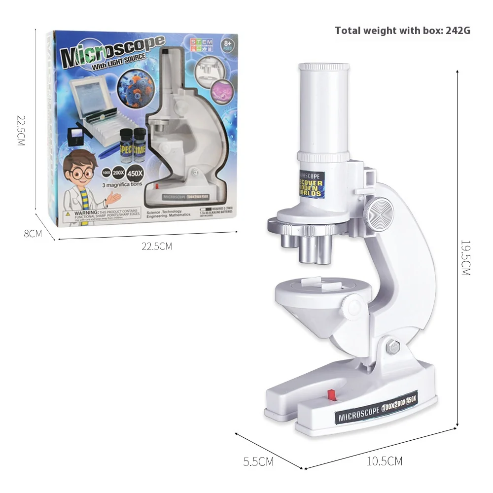 Children's Science Biology Simulation Hd Microscope Portable for Primary and Secondary School Students