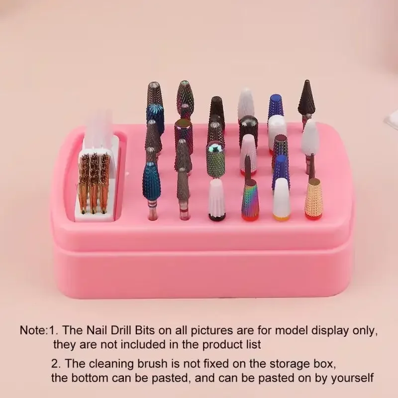 

30 Holes Nail Drill Bit Holder Storage Acrylic Nails Organizer Box for Grinding Head Display Stand Manicure Accessories Tools