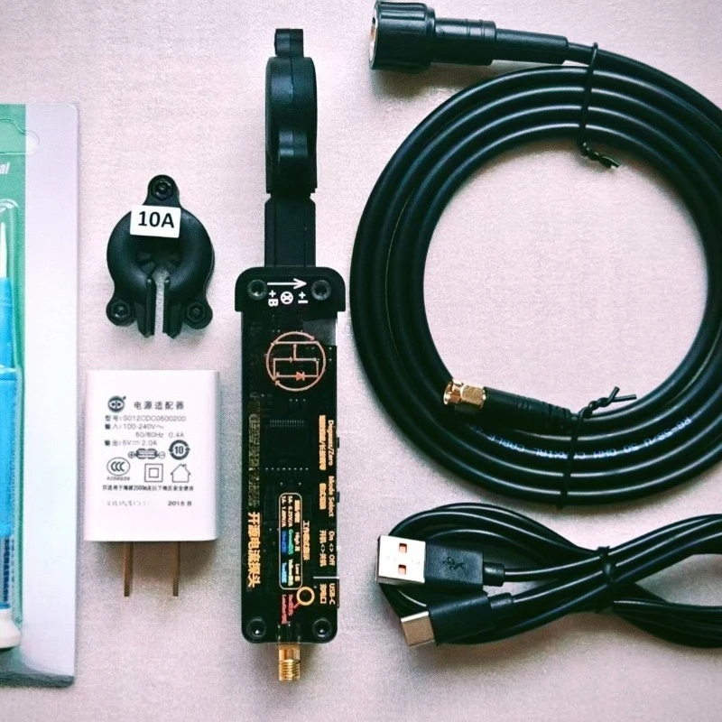 Current probe open source DIY AC and DC high frequency current probe 30MHz bandwidth 5A/10A dual magnetic head