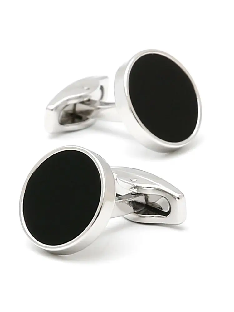

Cufflinks Men 2023 TOMYE XK23007 Classic Casual Black Silver Color Round Buttons Formal Dress Shirt Cuff Links Wedding Gifts