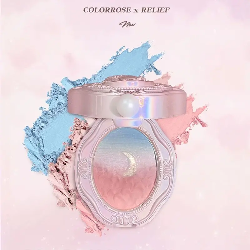 Colorrose Embossed Blush Nude Natural Blusher Long Lasting Gradient Colour Highlighter Palette Hurtownia produktów do makijażu