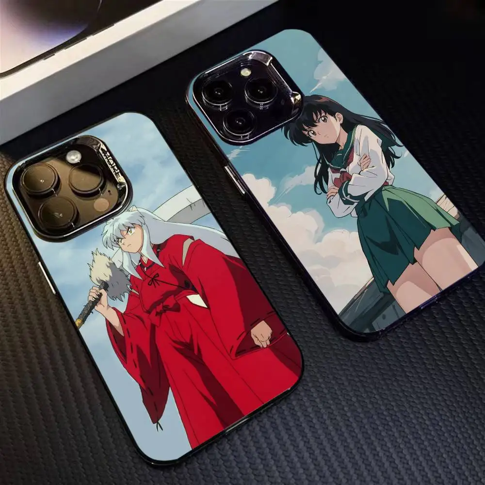 

Amine I-Inuyasha Phone Case For iPhone 16 17 15 14 12 13 Pro Max Black Color Shockproof Cover