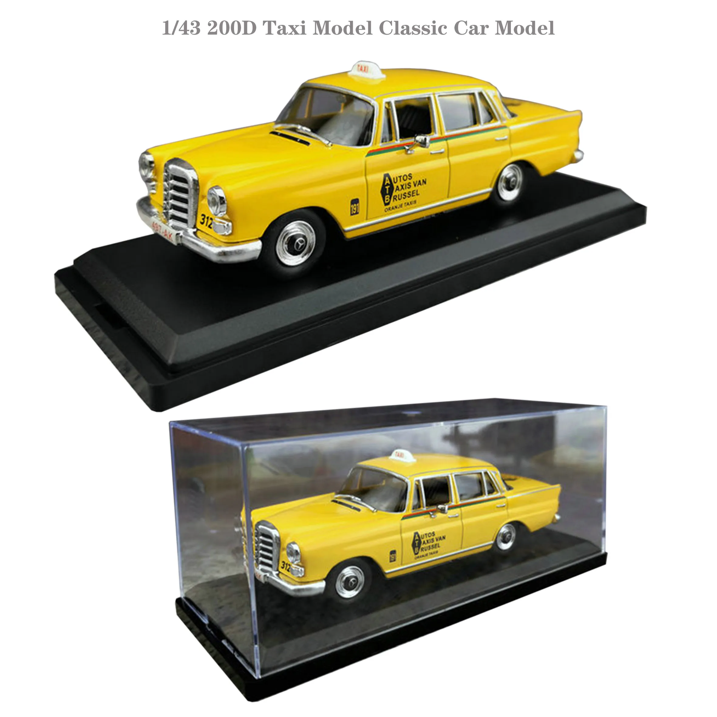 

Special Offer 1/43 200D Taxi Model Classic Car Model Alloy simulation finished product model