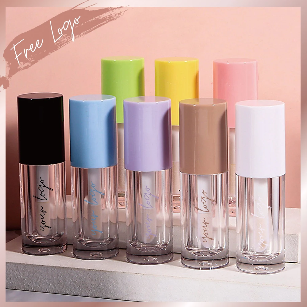 Big Brush Doe Foot Applicator Lipgloss Tube Custom Logo Cute Lip Glaze Bottle Wholesale High-quality 6.5ml Round Thick Wands