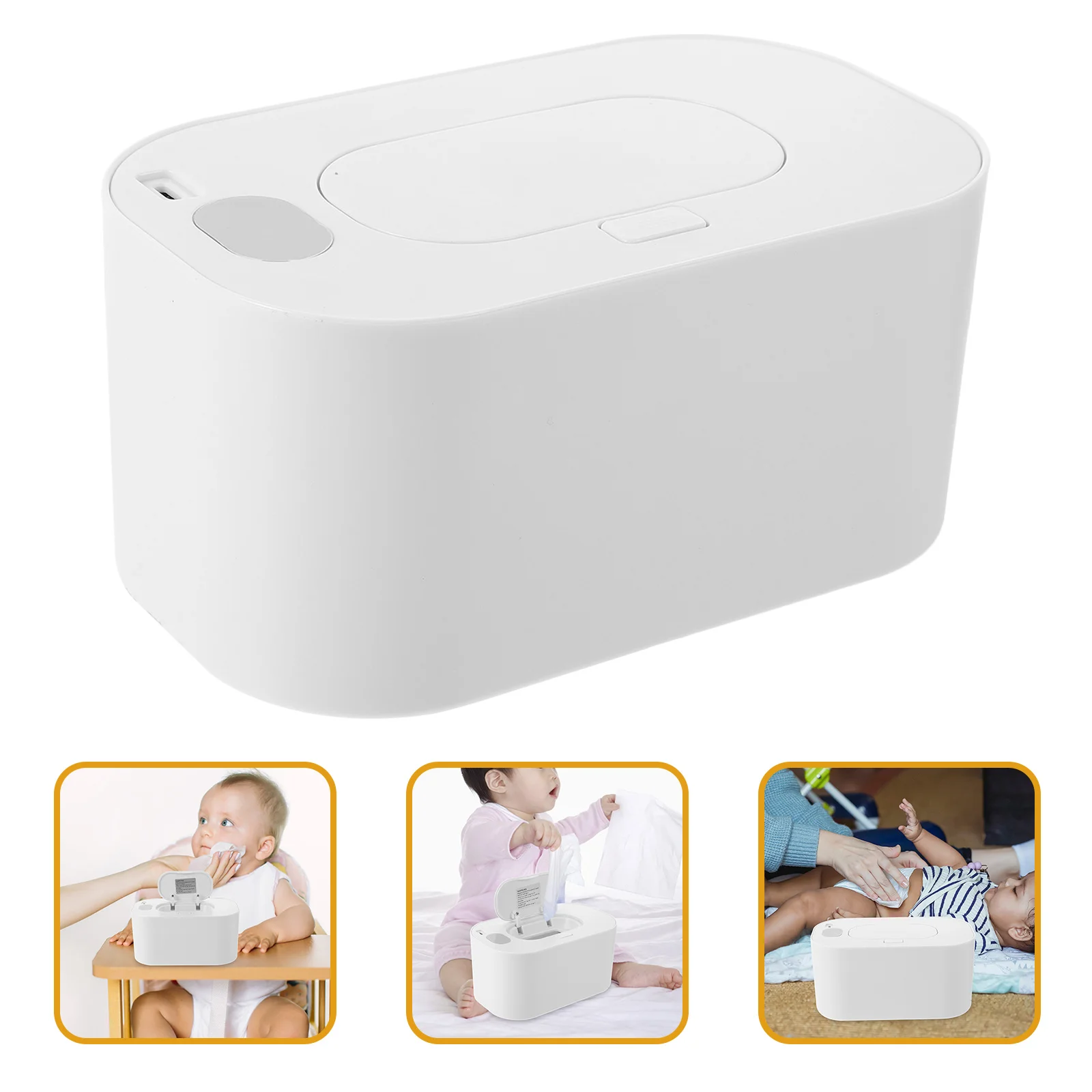 Scaldasalviette per neonati Scatola riscaldante per fazzoletti bagnati Riscaldatore per salviette per pannolini a temperatura regolabile compatibile con tutte le marche Contenitore per salviette