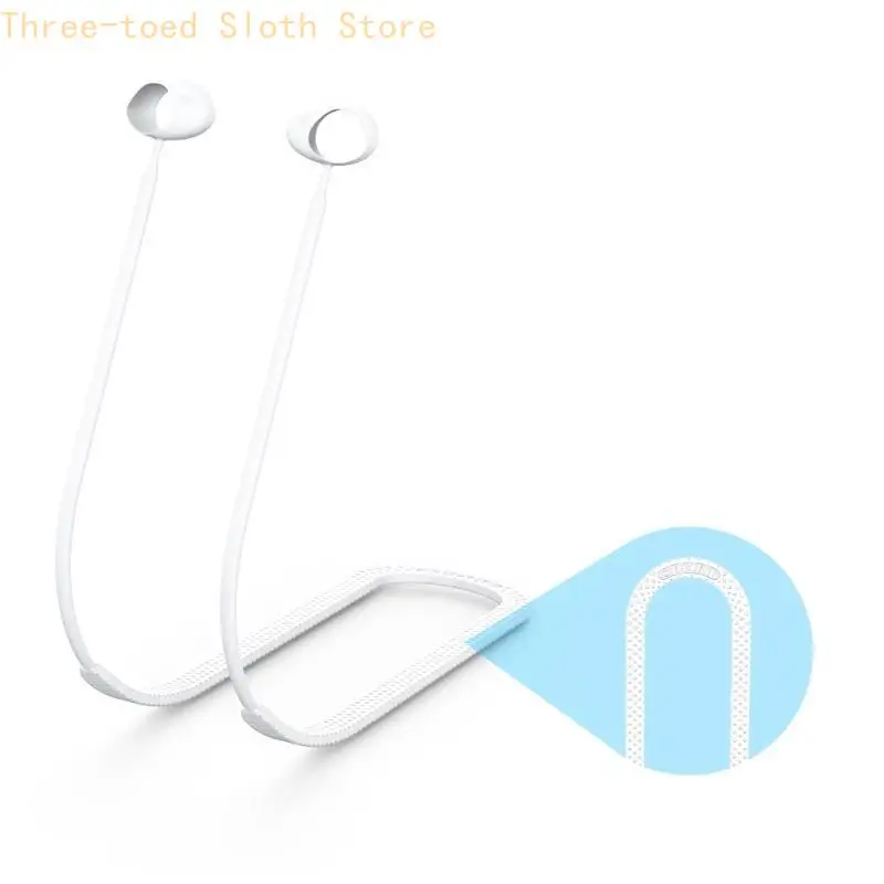 Silikon Anti-Verloren Seil Hängenden Hals Lanyard Geeignet für-Galaxy Knospen 2 Bluetooth-kompatibel Kopfhörer Kabel Strap E74A – Detail 8