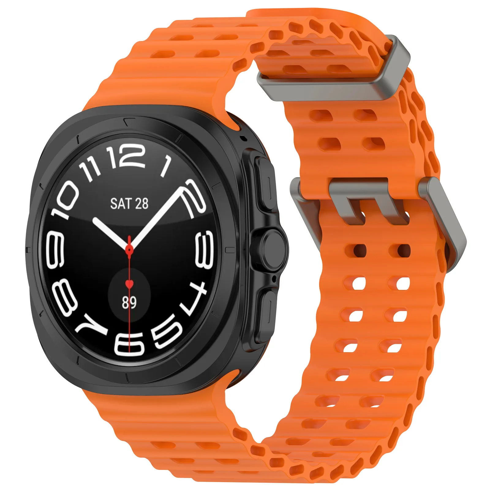 High Quality Silicone Strap for Samsung Galaxy Watch Ultra 47mm Soft Sports Strap for Galaxy Watch7 Ultra SmartWatch Accessories