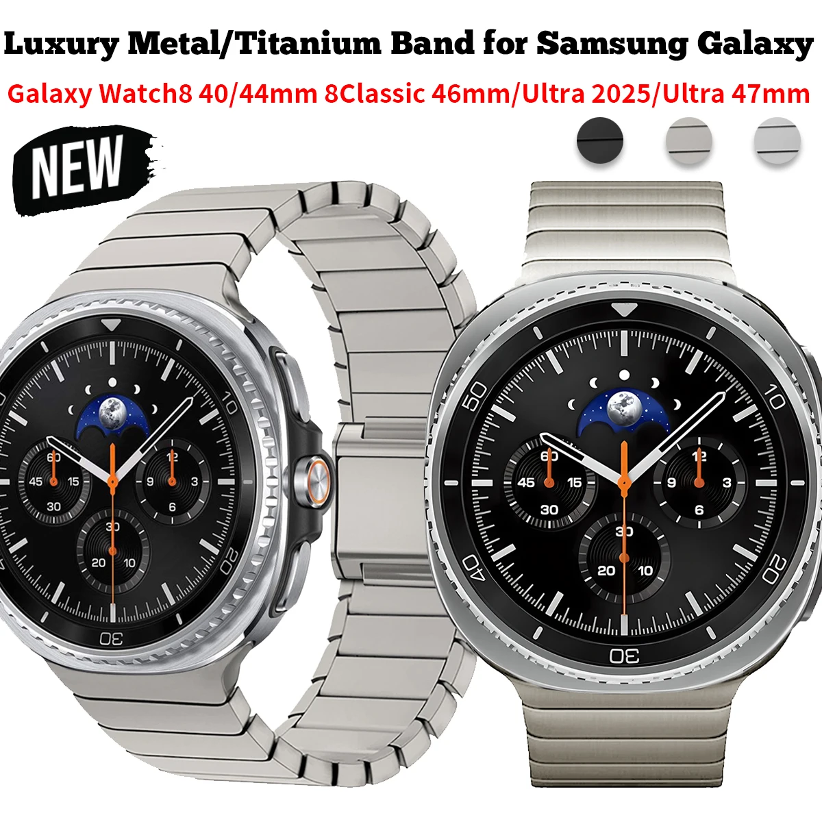 

Luxury Metal Band for Samsung Galaxy Watch8 40/44mm 8Classic 46mm Stainless Steel for Galaxy Ultra 47mm 2025 Wristband Bracelet