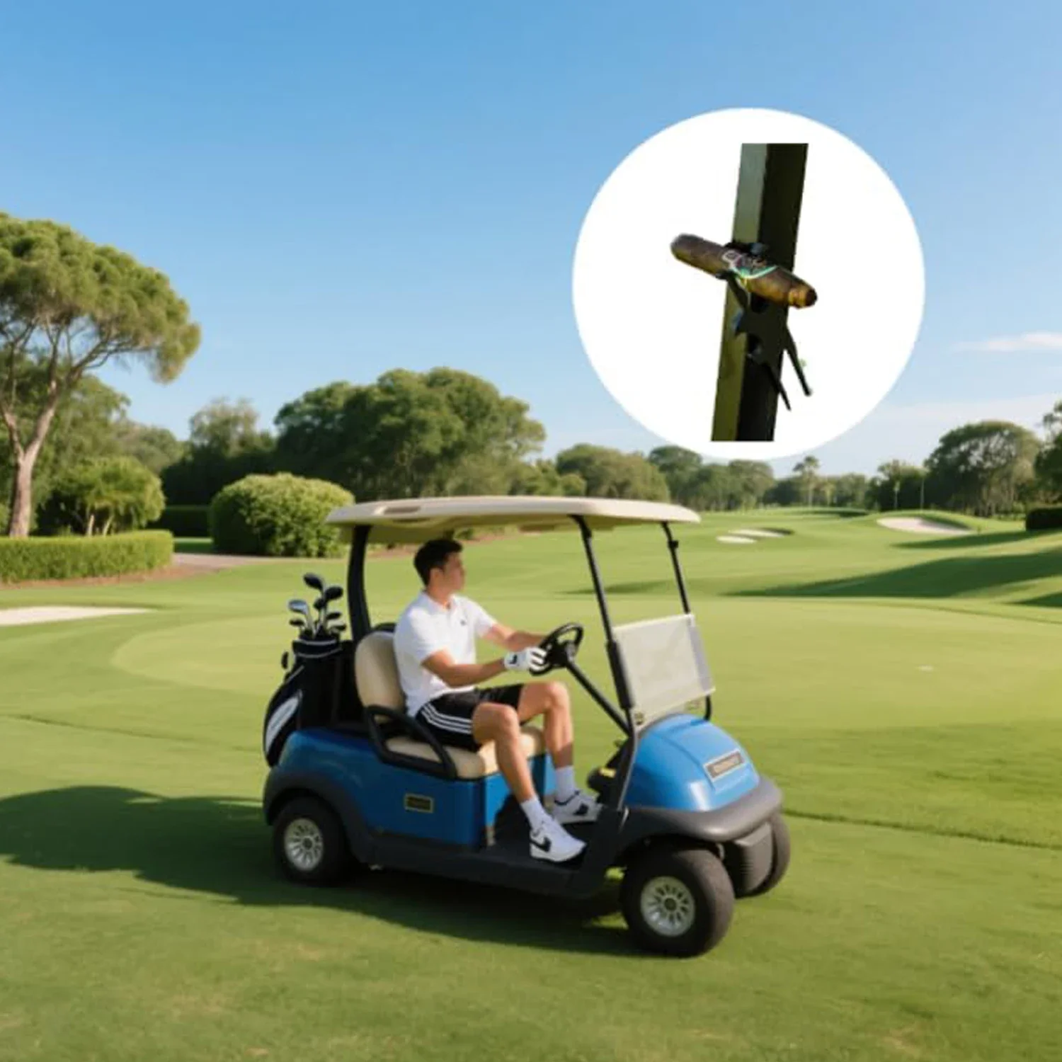 1 peça/2 peças multiferramenta de golfe para clipe de charuto de 1.3cm/0.51 polegadas e ferramenta divot carrinho de golfe magnético clipe de suporte de charuto acessórios de carrinho de golfe