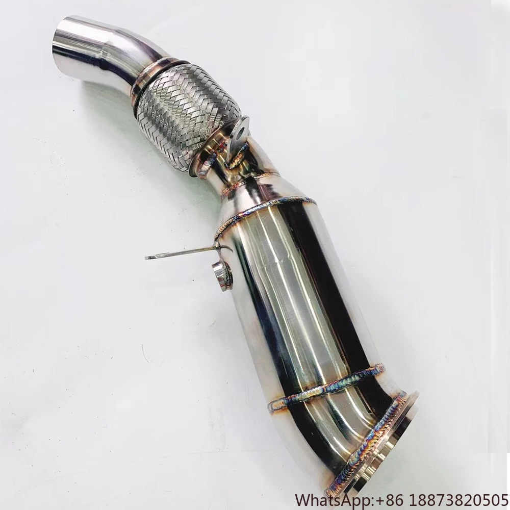 

High Quality SUS304 Polished Exhaust Frontpipe With High Flow Cat Downpipe for BMW 5 Series 2.0T F18 Engine