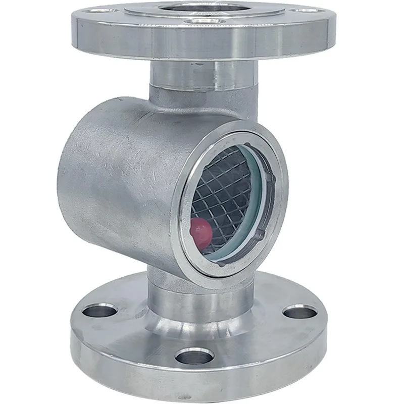 For Flanged Eccentric Float Sight Mirror, Tempered Glass Stainless Steel Indicator