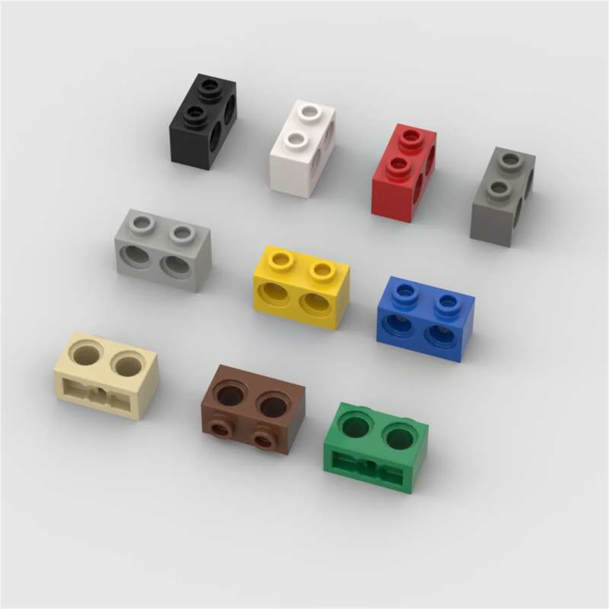 10 Stück Puzzle-Teile 32000 1x2 Mit Löchern Bauklötze-Set High-Tech Bausteine Ideen-Spielzeug Kindergeburtstags-Geschenk
