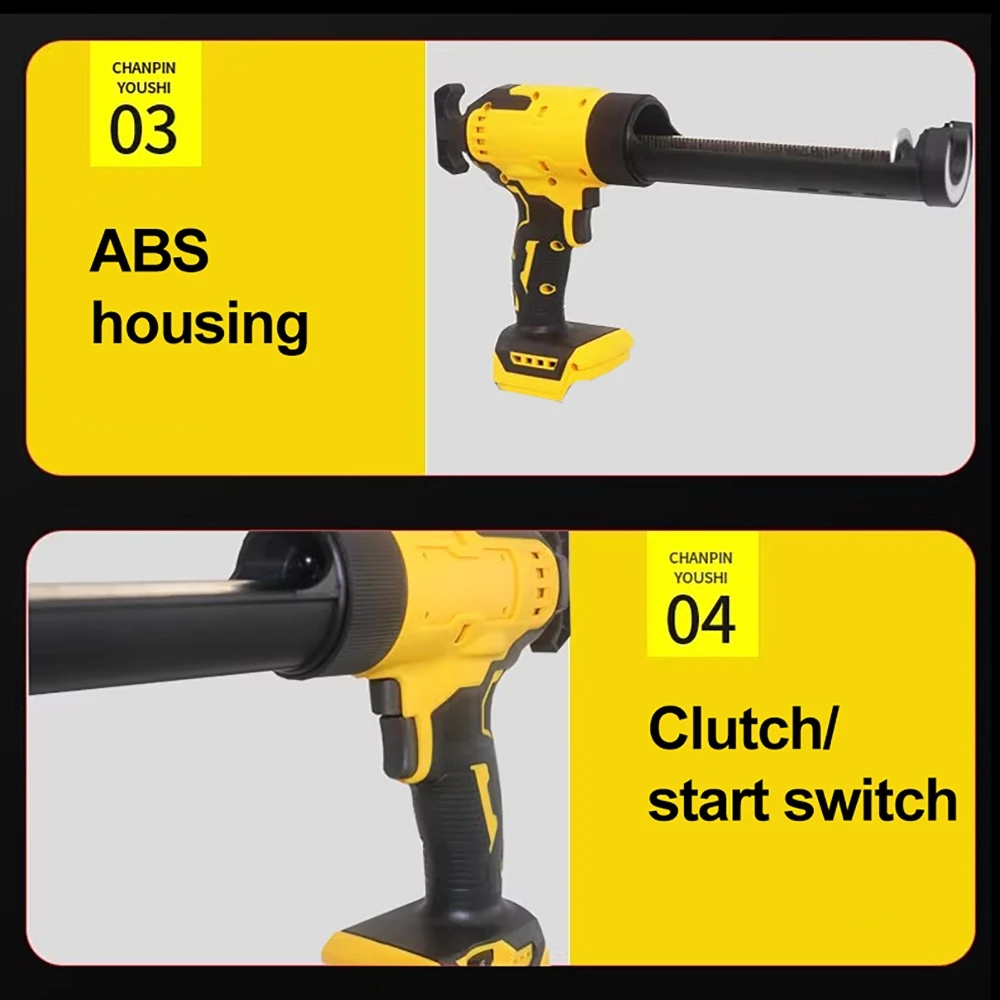 اللاسلكي الكهربائية السد تسرب الغراء بندقية 6 سرعات قابل للتعديل الاسمنت الزجاج لاصق الغراء ختم مانع التسرب أداة لبطارية ديوالت