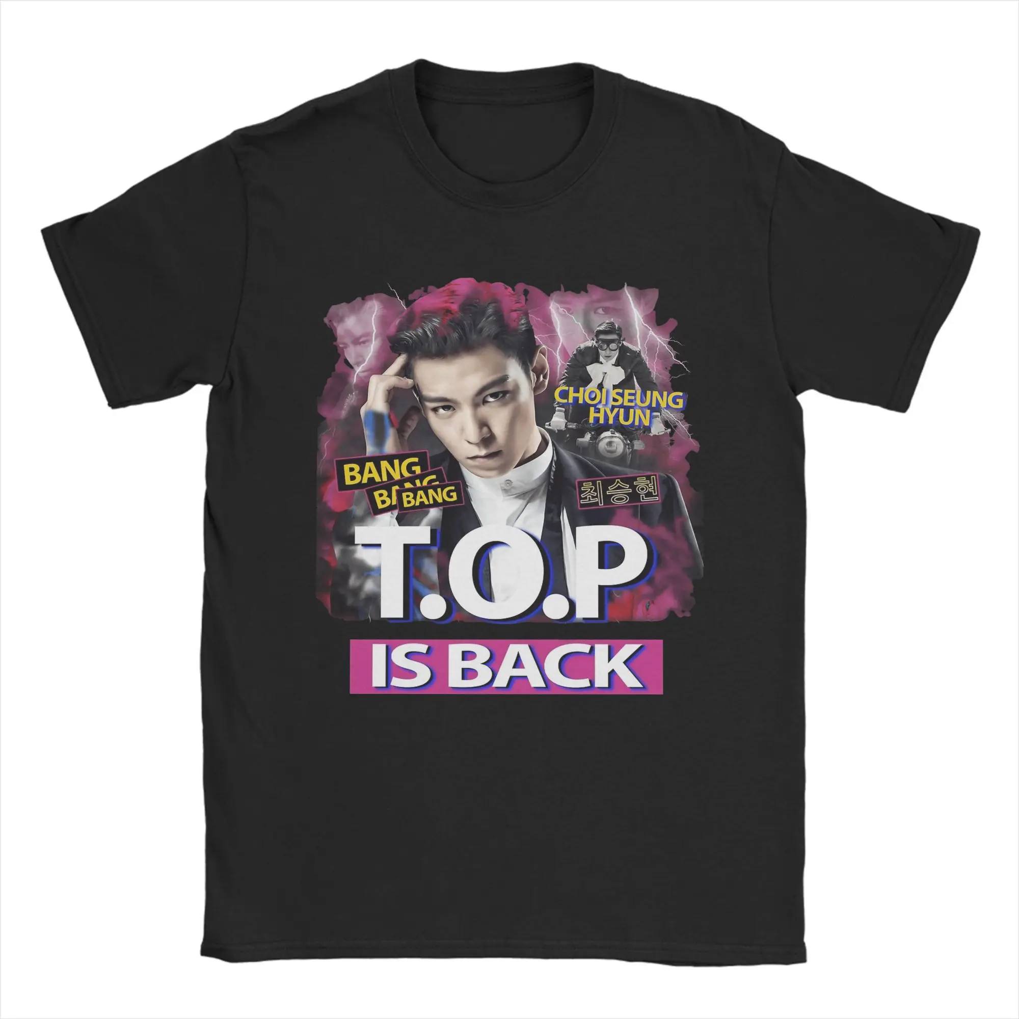 

Летняя футболка большого размера T.O.P BIGBANG Legendary Trendy Cool Футболки Хлопковая футболка для мужчин Y2K Свободные футболки с короткими рукавами