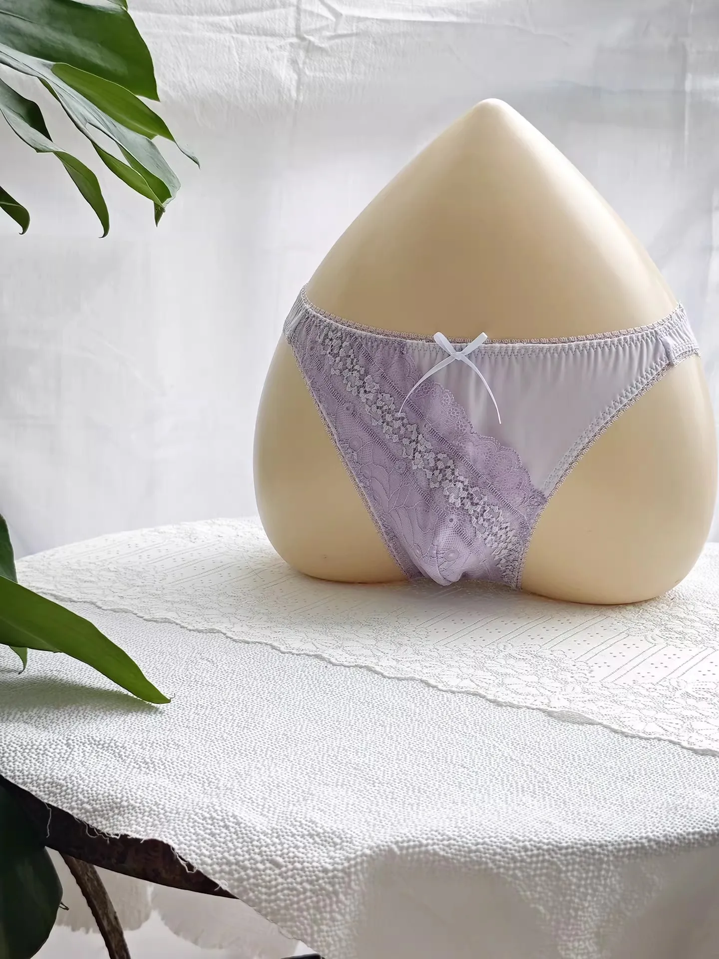 Man's Panties Low Waist Embroid Briefs Rose Pink Silky Touch Live Show Dance Private Party DJ Club Bar FKK Sheer Sexy