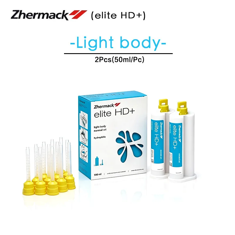 Zhermack 1Set Dental Silicone Impression Bite Registration/Light Bod Oral Cavity Nursing Impression Dentistry Material